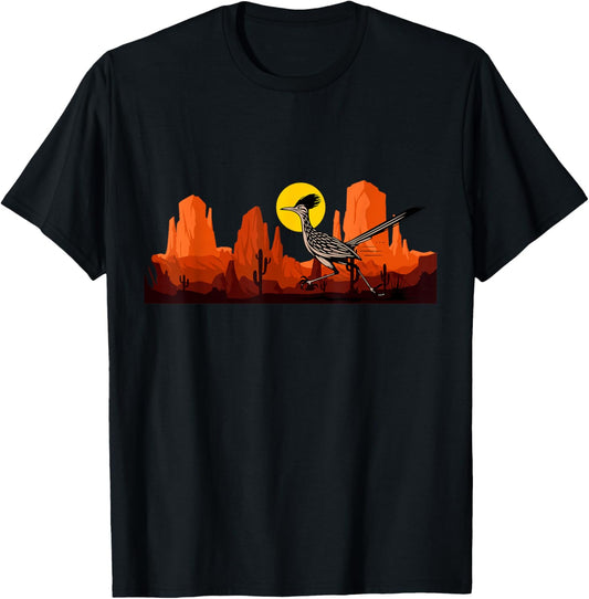 Roadrunner Bird Desert Vibes Arizona New Mexico Nevada T-Shirt - T-Shirt | Black