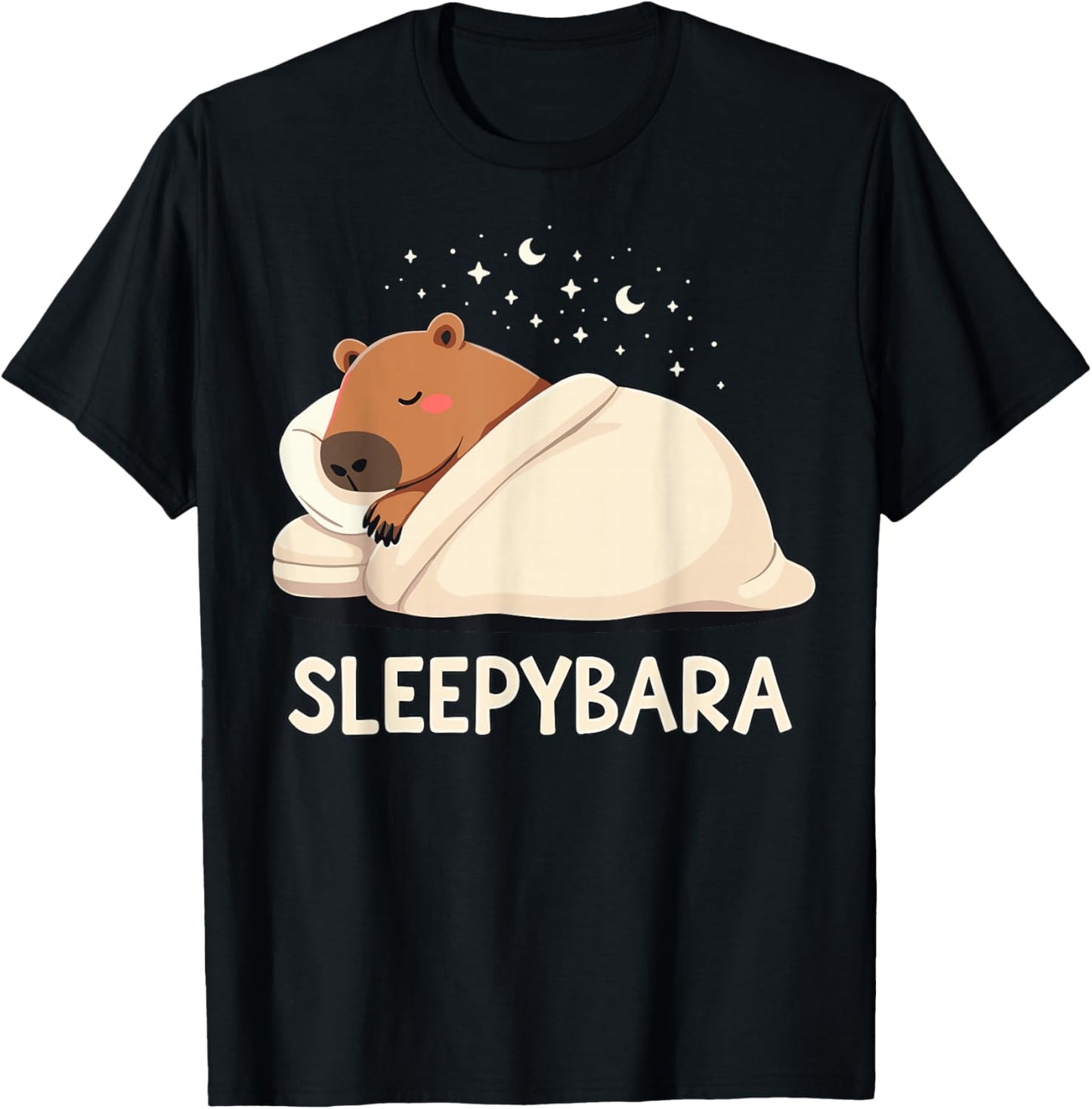 Capybara Sleep Pajamas Sleepybara T-Shirt - T-Shirt | Black
