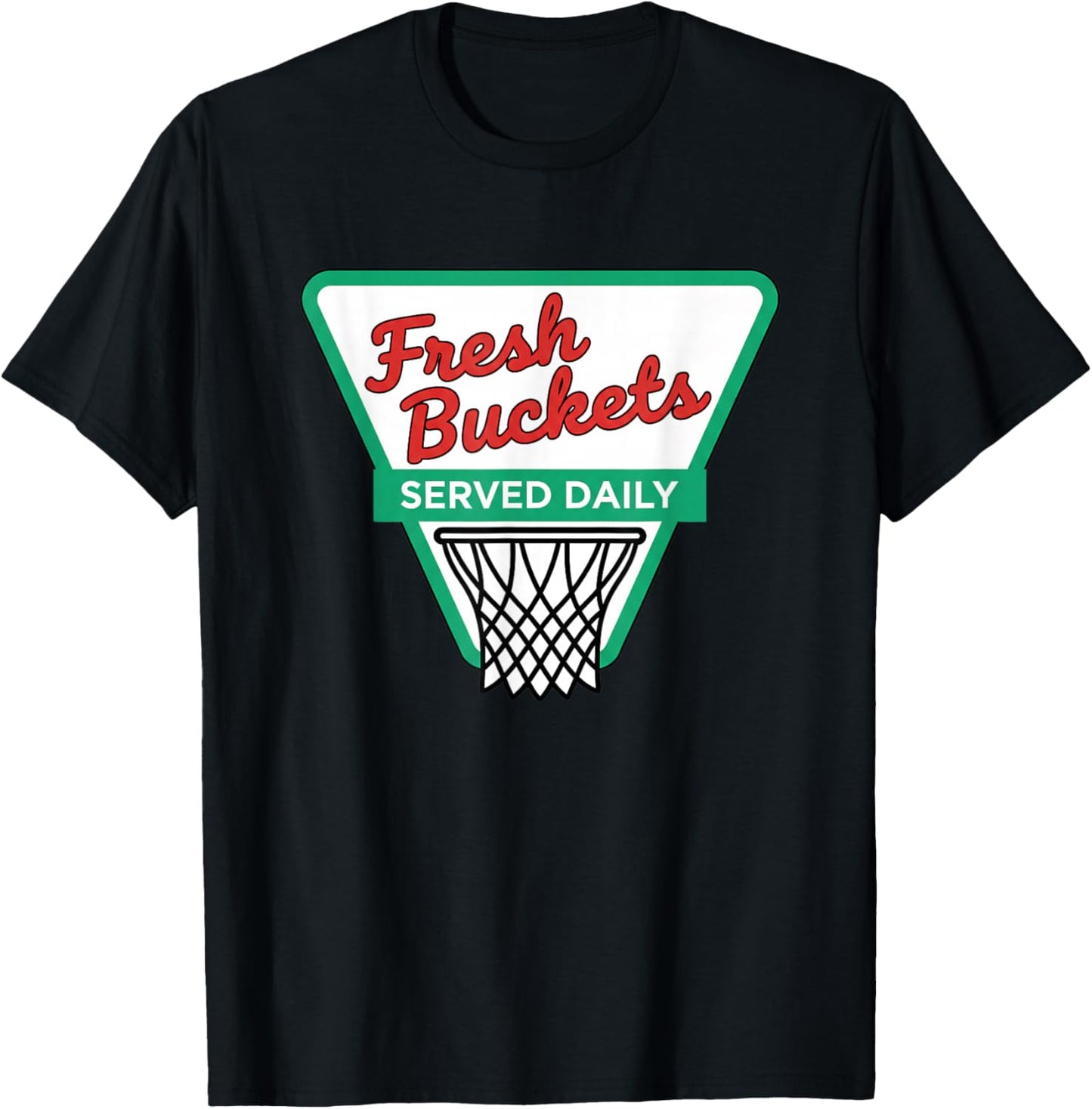 Valentine's Day Fresh Buckets Served Daily - Basketball Hoos T-Shirt - T-Shirt | Black