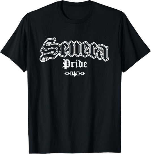 Seneca Nation Pride Iroquois Flag Native American Indian T-Shirt - T-Shirt | Black
