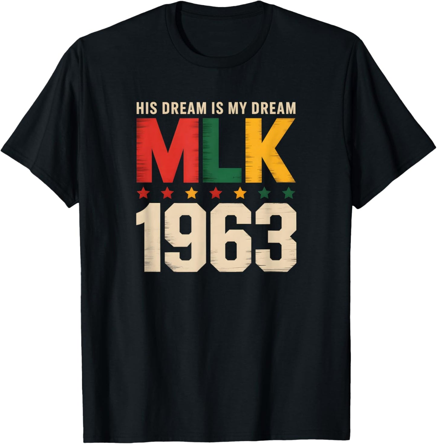 Retro MLK 1963 Dream Legacy Civil Rights Movement Art T-Shirt - T-Shirt | Black