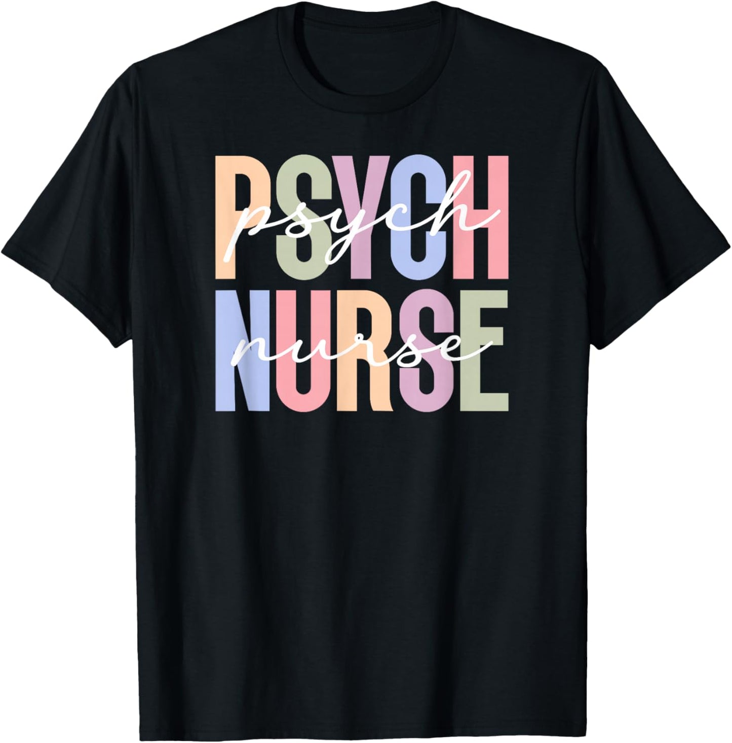 Boho Psych Nurse Appreciation Psychiatric Nurse T-Shirt - T-Shirt | Black
