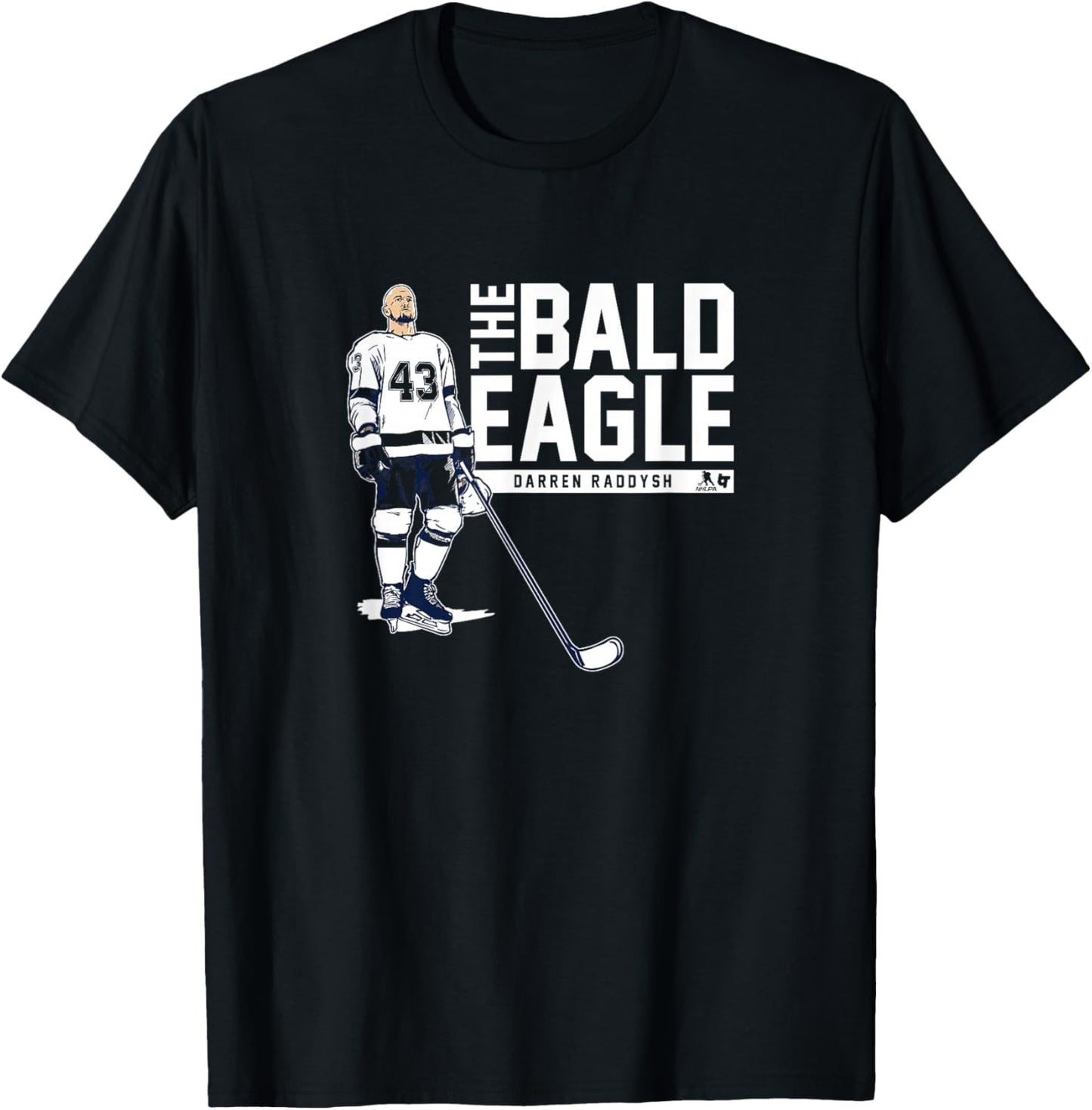 Darren Raddysh - The Bald Eagle - Tampa Bay Hockey T-Shirt - T-Shirt | Black