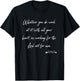 Colossians 3:23 Manuscript Christian Bible Verse T-Shirt - T-Shirt | Black