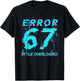 Funny Six Seven Meme Gen Alpha Slang Error Glitch Design T-Shirt - T-Shirt | Black
