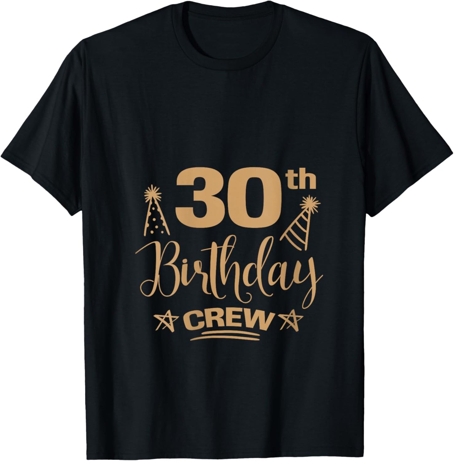 30 Year Old B-Day Funny 30th Birthday Crew Group Friends V-Neck T-Shirt - T-Shirt | Black