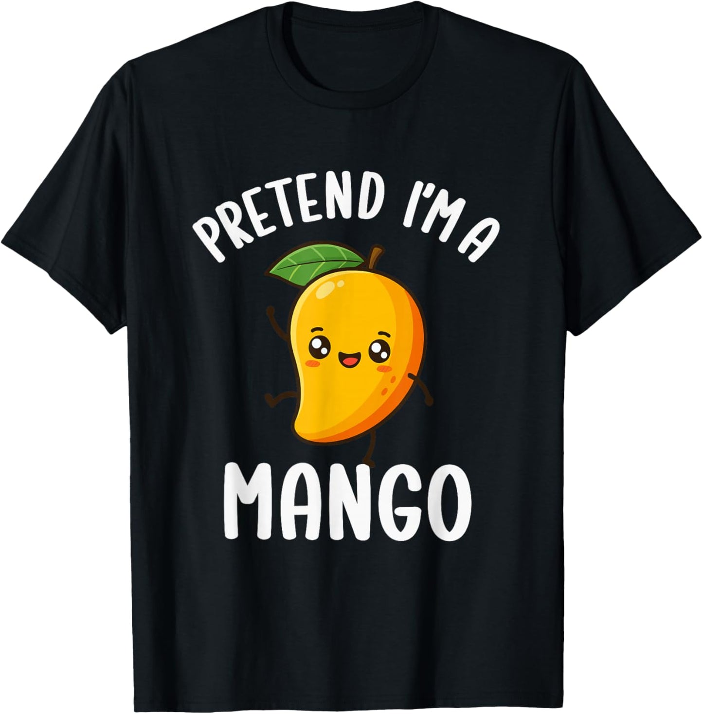 Pretend I'm A Mango Fruit Kids Funny Mango Halloween Costume T-Shirt - T-Shirt | Black