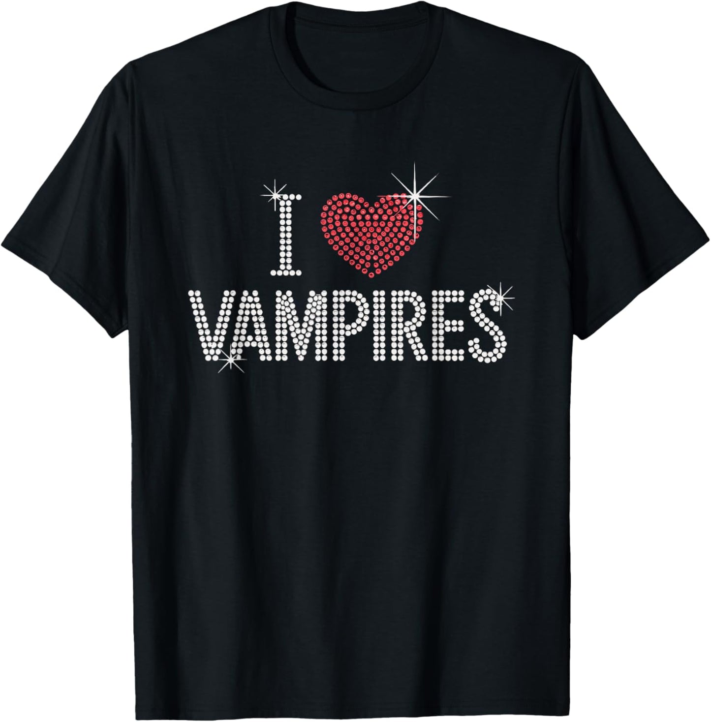 I Love Vampires Cute Halloween T-Shirt - T-Shirt | Black