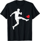Valentines Day Soccer Silhouette Heart Men Boys Kid T-Shirt - T-Shirt | Black