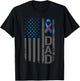 Type 1 Diabetes Awareness T1D Dad of Warrior Type 1 Diabetic T-Shirt - T-Shirt | Black