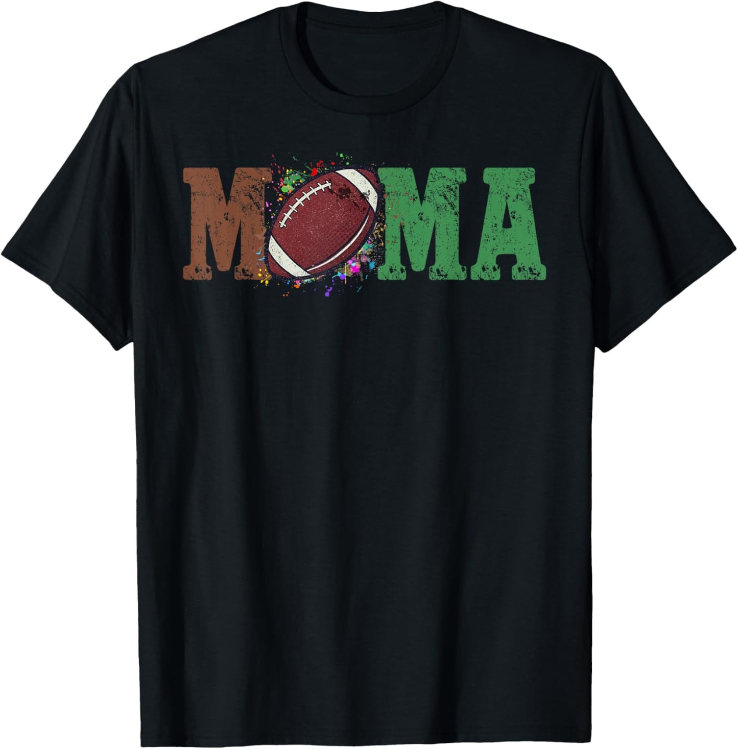 Football Mama 1st Birthday T-Shirt - T-Shirt | Black