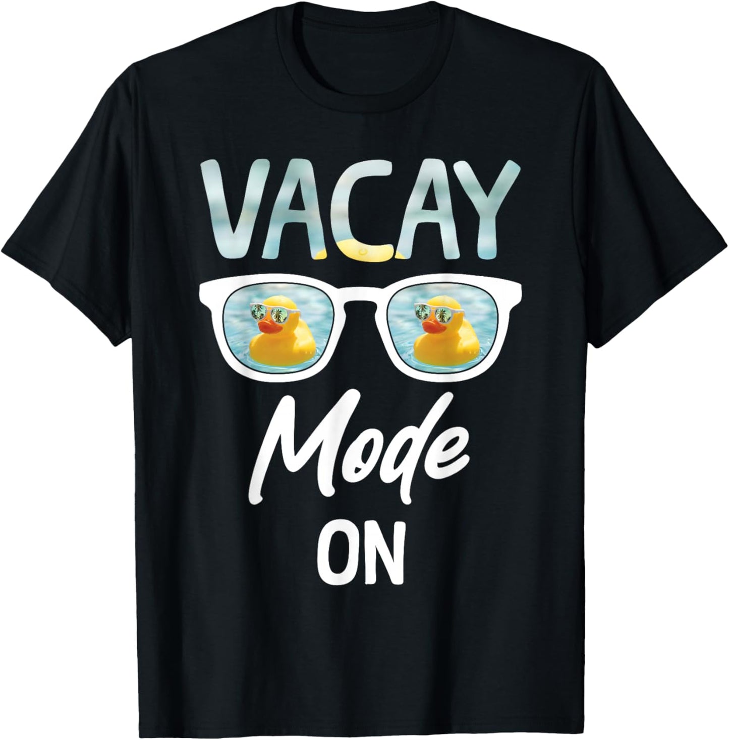 Rubber Duckie Vacay Mode On Cruise Rubber Duck T-Shirt - T-Shirt | Black