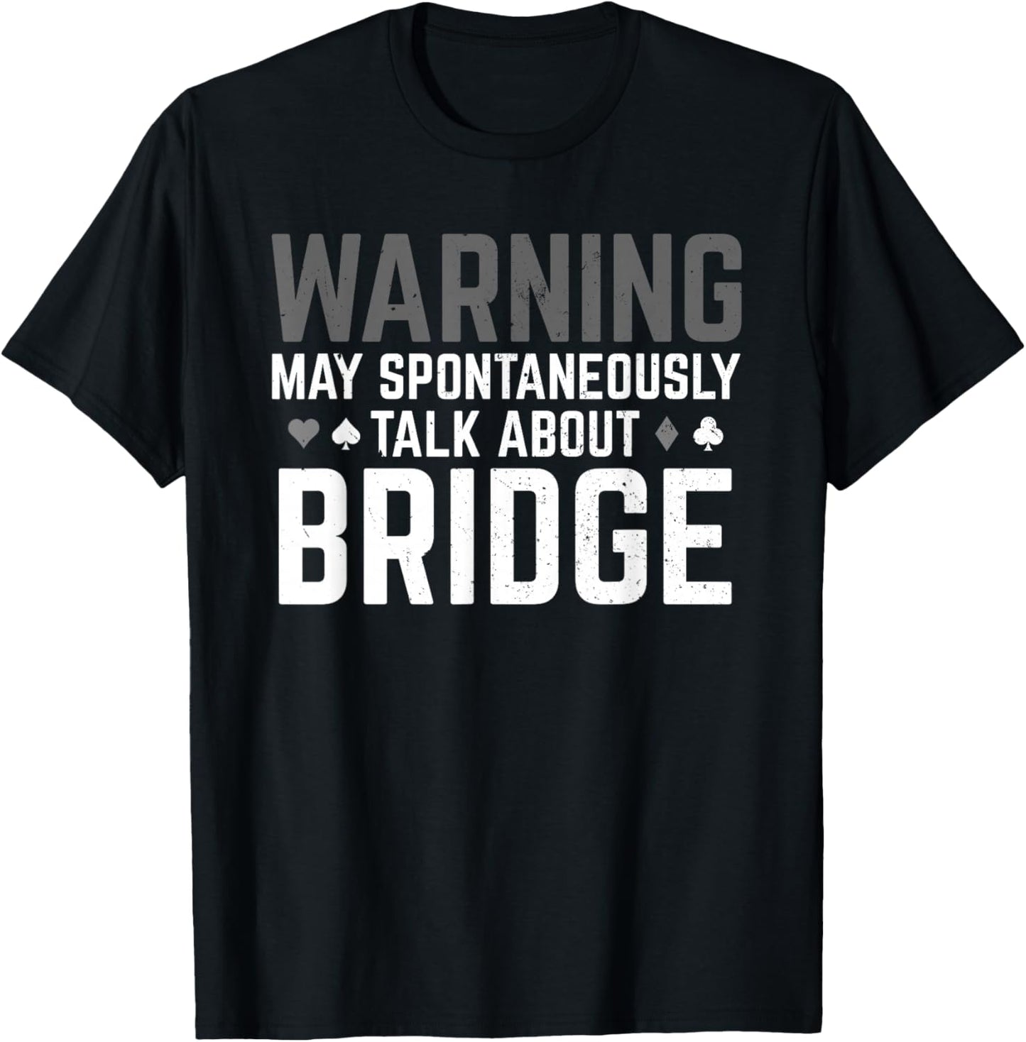 Funny Bridge Design Women Card Game Bridge Player T-Shirt - T-Shirt | Black