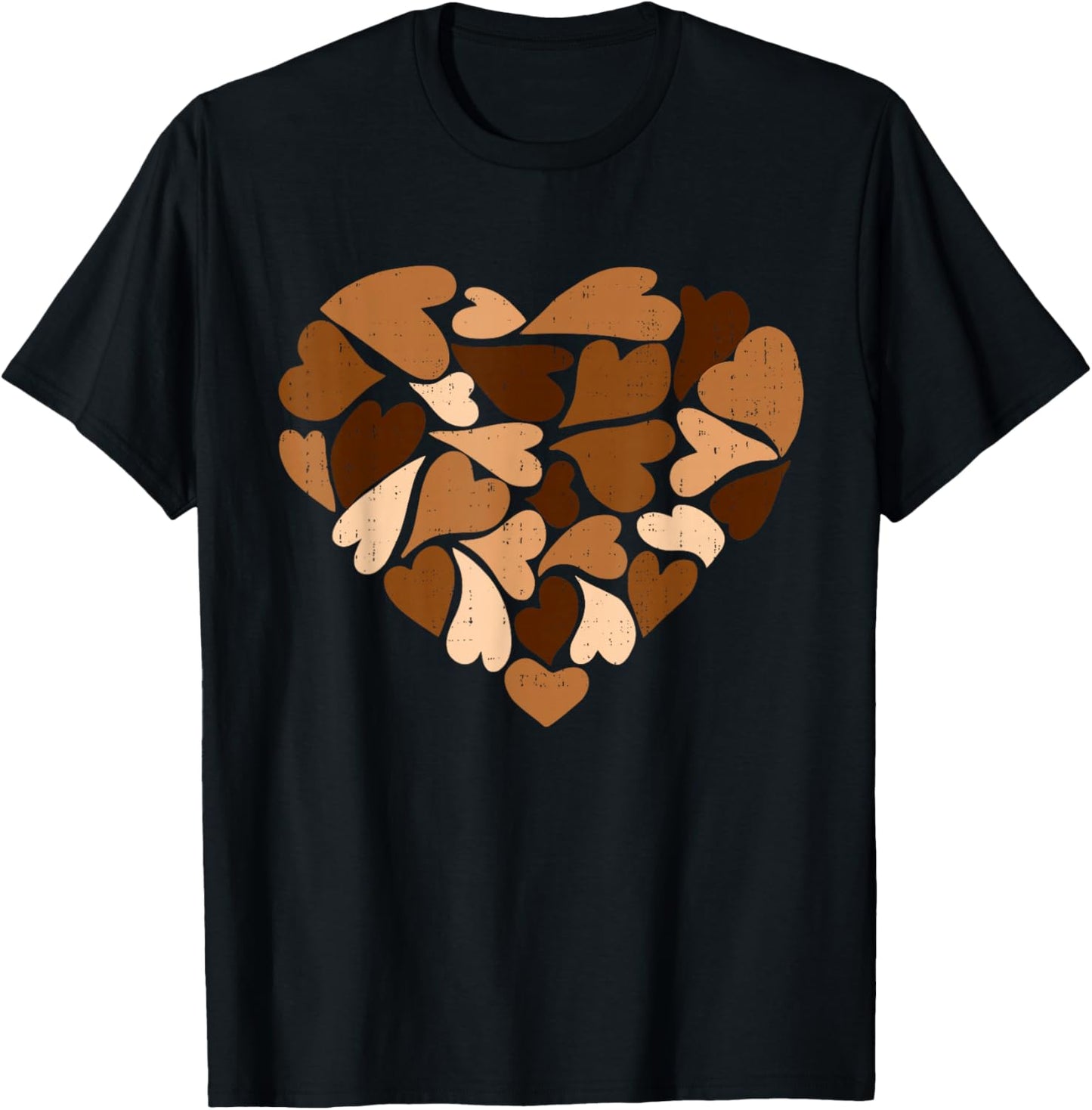 Black History Month Heart Melanin African Girls Kids T-Shirt - T-Shirt | Black