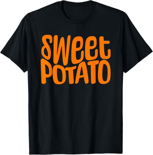 Sweet Potato and Kind of Rude Potato, Thanksgiving Couples T-Shirt - T-Shirt | Black