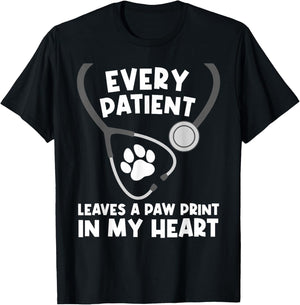 Veterinarian Art Women Vet Tech Veterinary Assistant T-Shirt - T-Shirt | Black