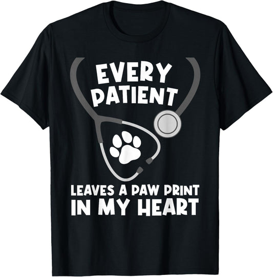 Veterinarian Art Women Vet Tech Veterinary Assistant T-Shirt - T-Shirt | Black