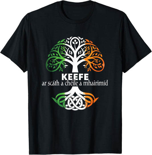 Keefe Irish Family Name Celtic Irish Roots T-Shirt - T-Shirt | Black