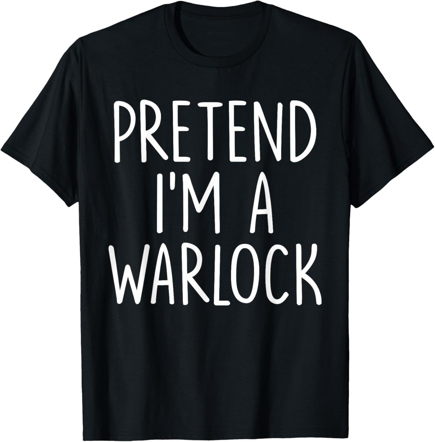 Pretend I'm A Warlock Halloween Couples Costume Matching T-Shirt - T-Shirt | Black