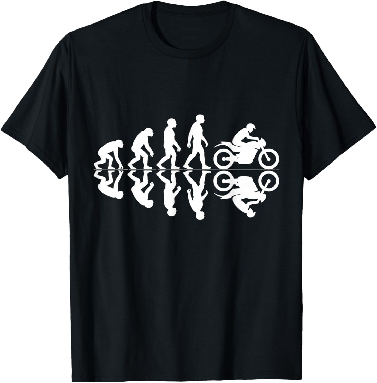 Motorcycle Evolution Funny Racing Sport Street Bike Biker T-Shirt - T-Shirt | Black