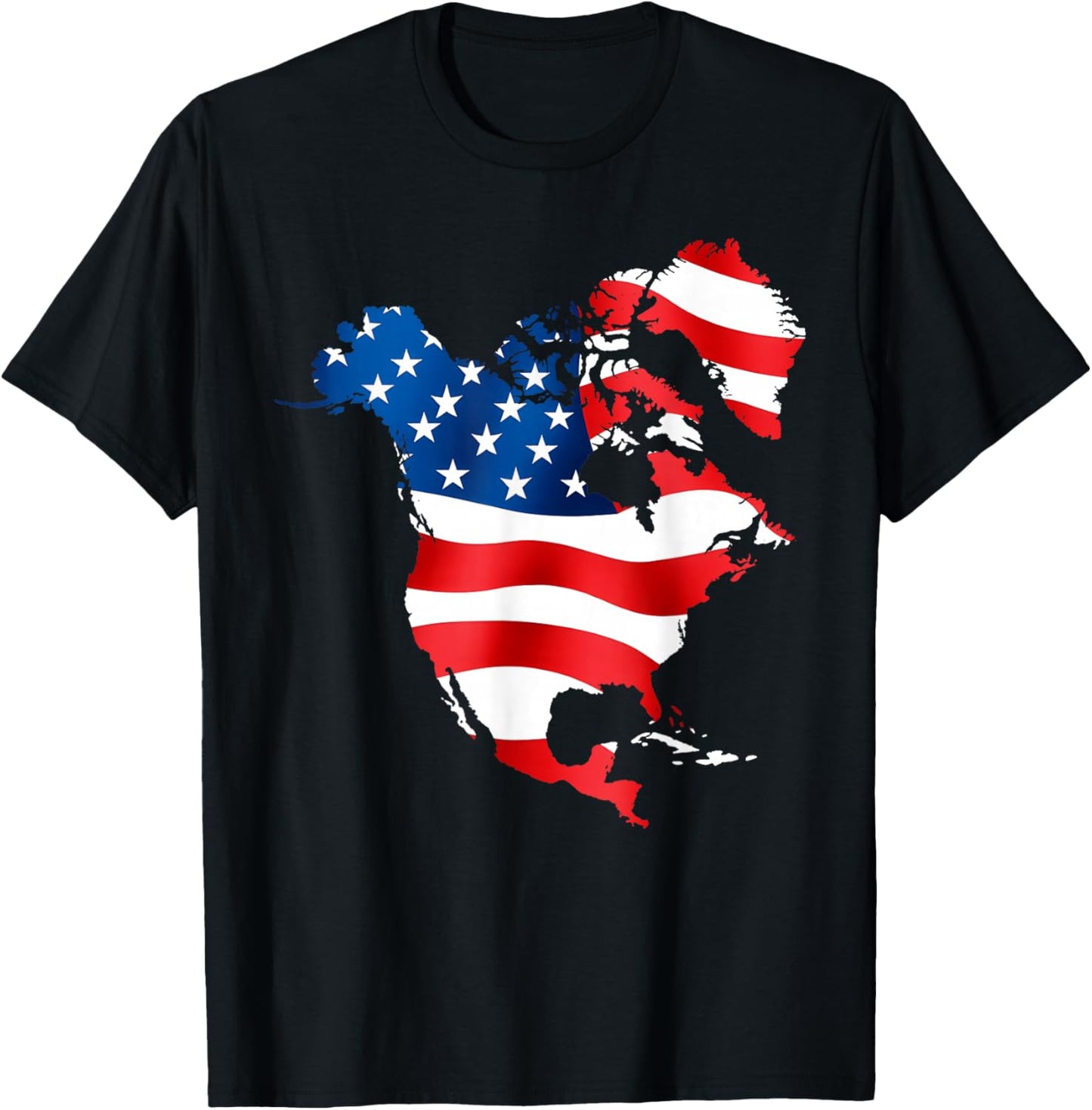 It’s Our Continent Us Map Patriotic T-Shirt - T-Shirt | Black