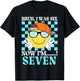 I was 6 Now I'm 7 Bruh 7th Birthday Kids 67 Meme Smile Face T-Shirt - T-Shirt | Black