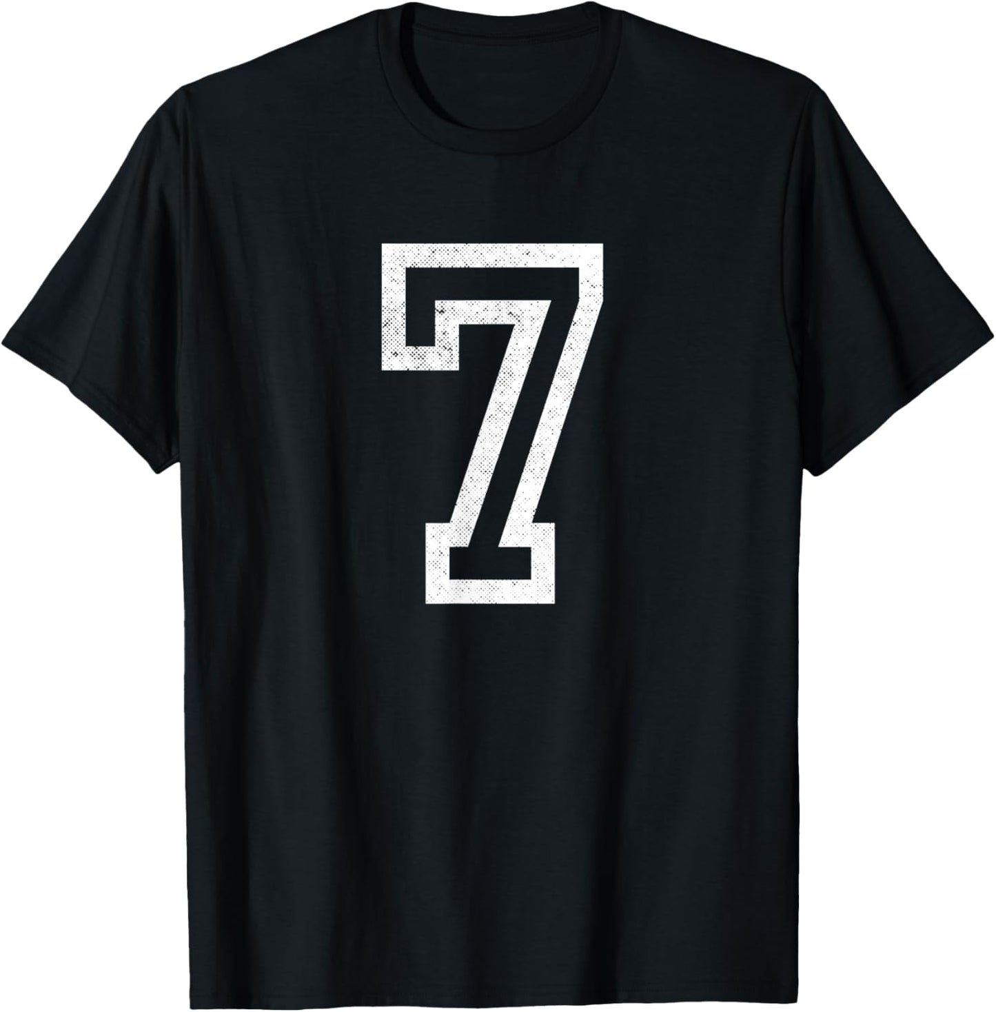Number 7 Seven Funny Trendy Gen Alpha Meme Slang Boys Girls T-Shirt - T-Shirt | Black