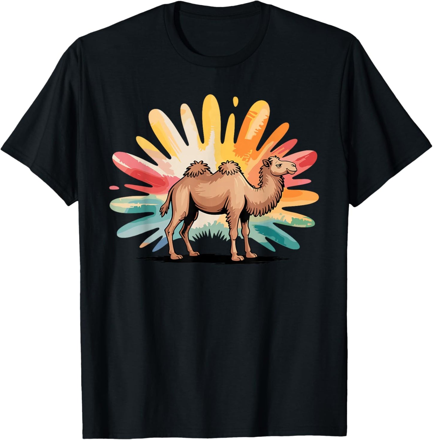 Best Camel Art Women Kids Zoo Animal Camel Lovers T-Shirt - T-Shirt | Black