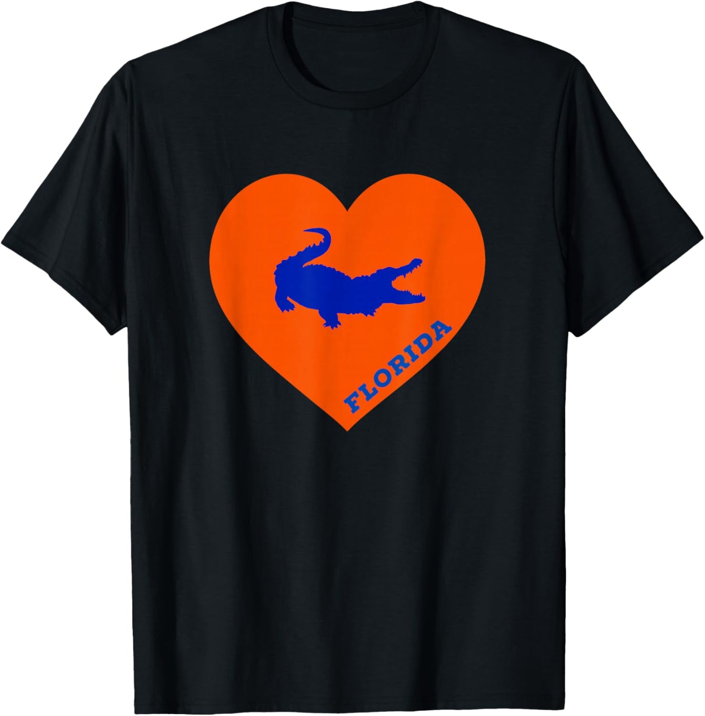 A Gator with a Florida Heart T-Shirt - T-Shirt | Black