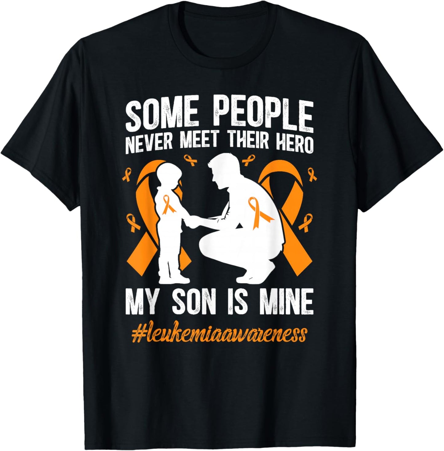 Leukemia Awareness Proud Leukemia Dad of A Leukemia Warrior T-Shirt - T-Shirt | Black