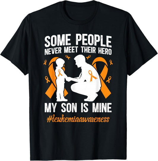 Leukemia Awareness Proud Leukemia Dad of A Leukemia Warrior T-Shirt - T-Shirt | Black