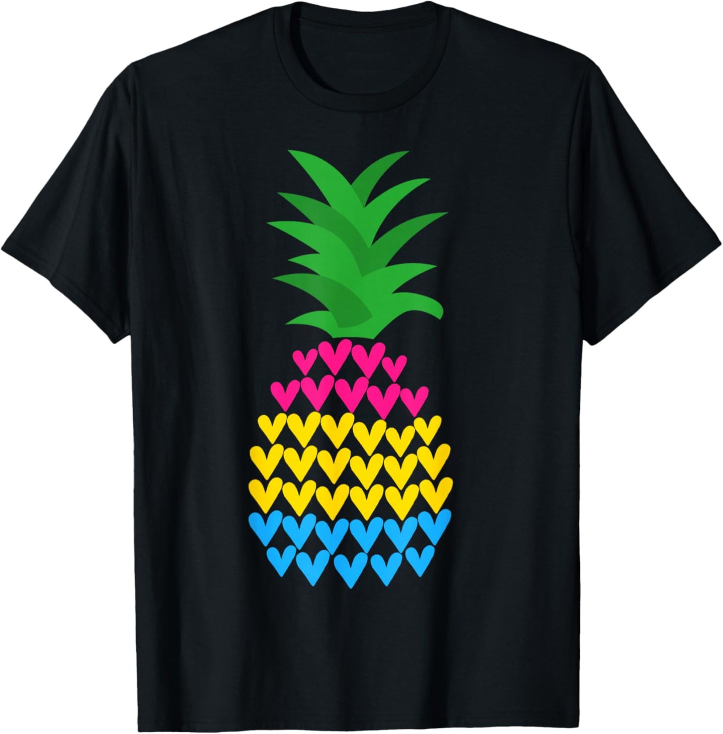 Pansexual Pride Flag Funny Pineapple Pansexual T-Shirt - T-Shirt | Black