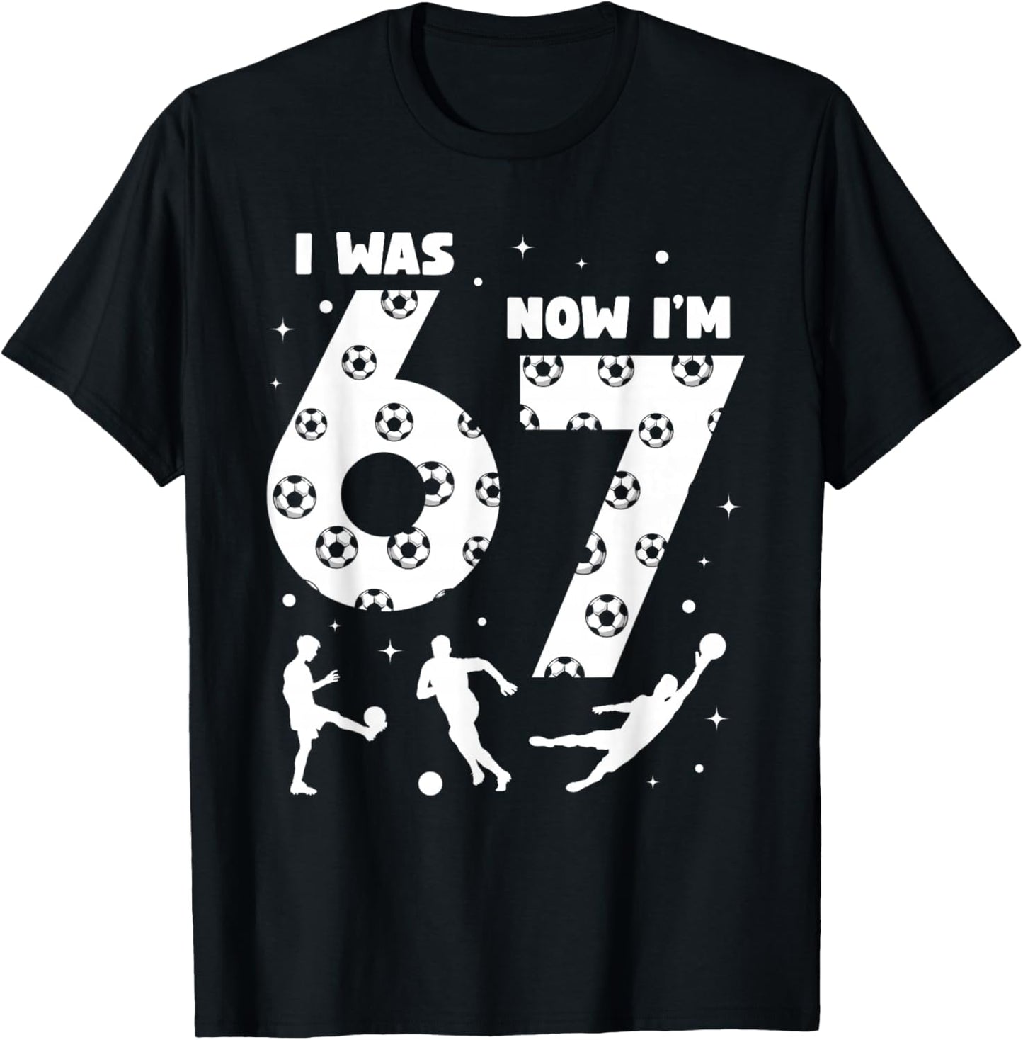 I was 6 Now I'm 7 Kids Soccer 7 Year Old Birthday 67 Boys T-Shirt - T-Shirt | Black