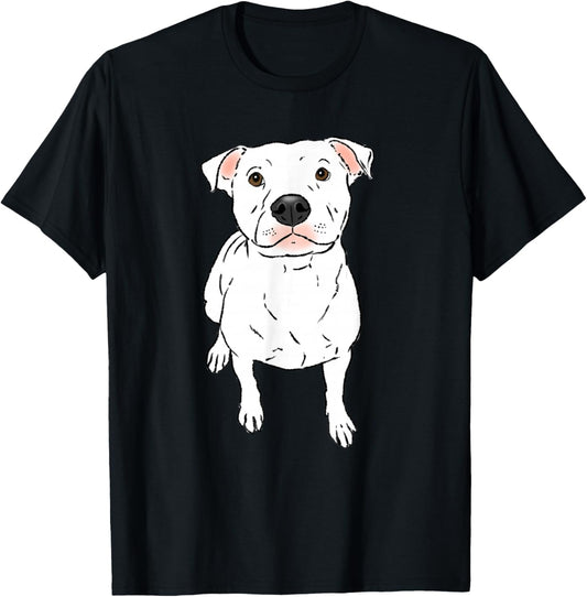 White Pit Bull, White Pittie, Pitbull Lover, Bully Breed Dog T-Shirt - T-Shirt | Black
