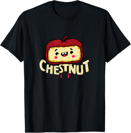 Funny Cartoon Chestnut Costume for Boys and Girls T-Shirt - T-Shirt | Black