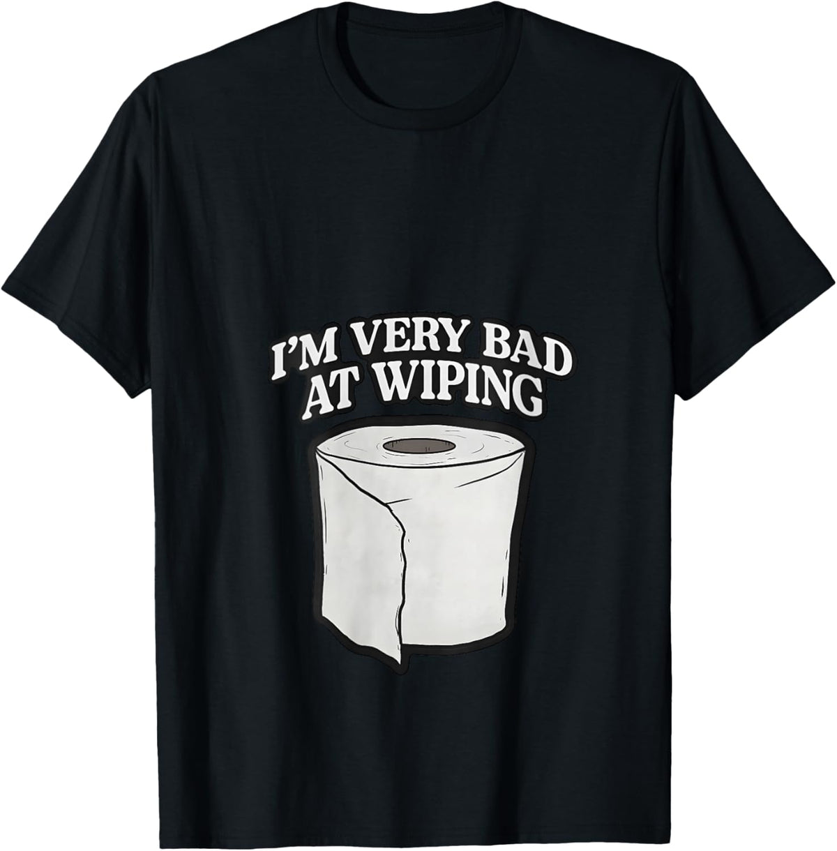 I'm Very Bad at Wiping Wiper V-Neck T-Shirt - T-Shirt | Black