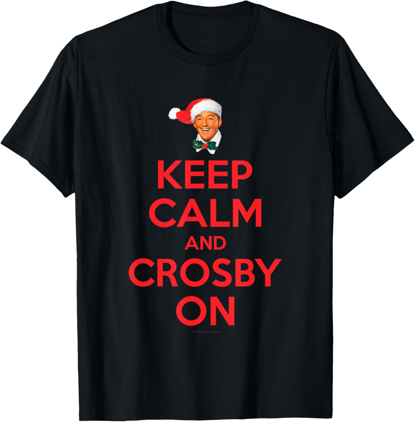 Official Bing Crosby Keep Calm and Crosby On Music T-Shirt - T-Shirt | Black
