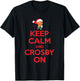 Official Bing Crosby Keep Calm and Crosby On Music T-Shirt - T-Shirt | Black