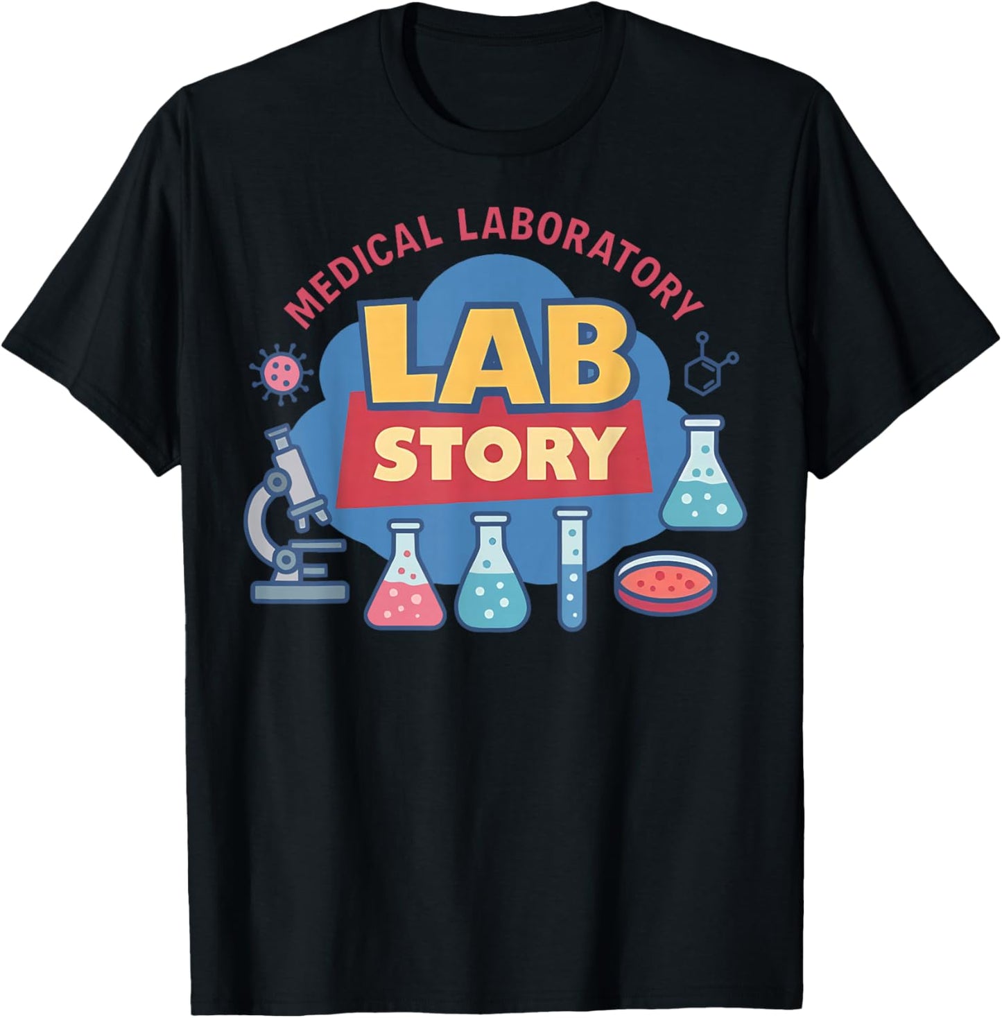 Lab Story Lab Week 2026 Medical Laboratory Technician Team T-Shirt - T-Shirt | Black