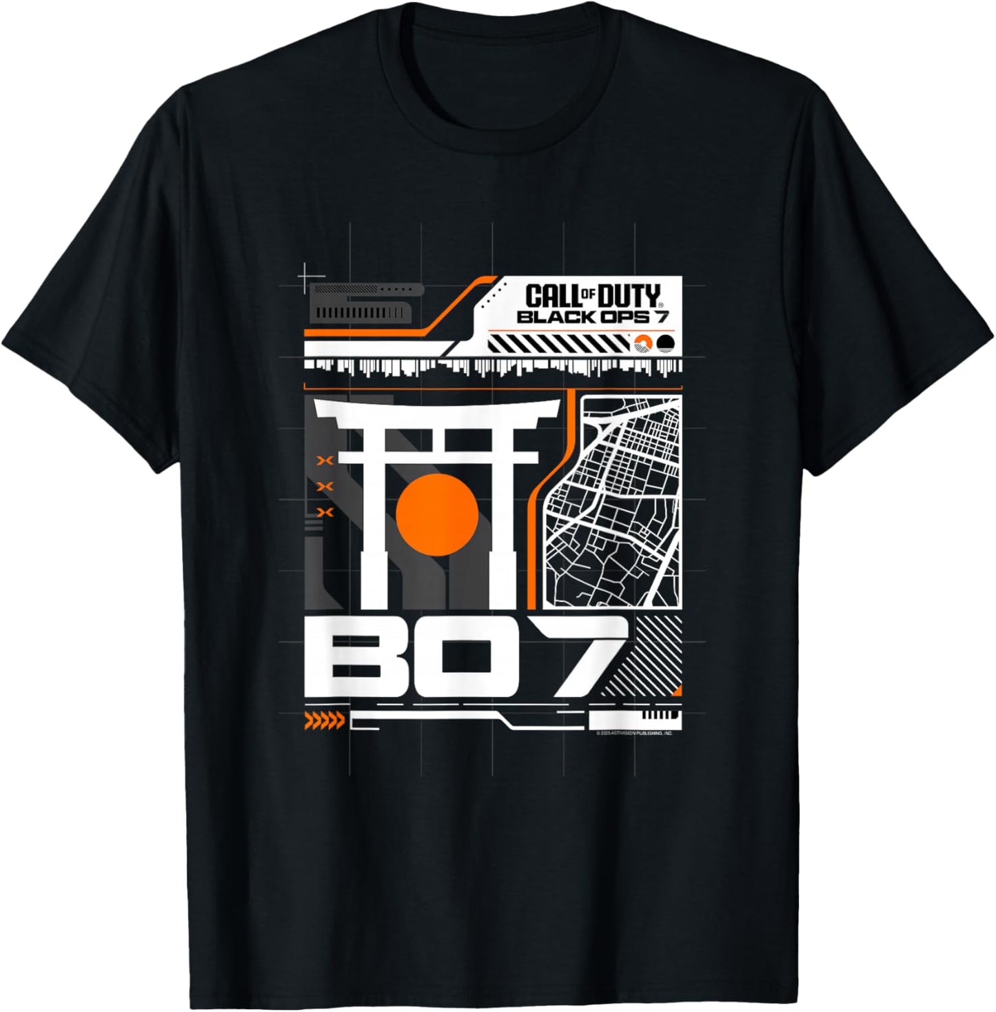 Call of Duty Black Ops 7 Modern Map FPS Video Game T-Shirt - T-Shirt | Black