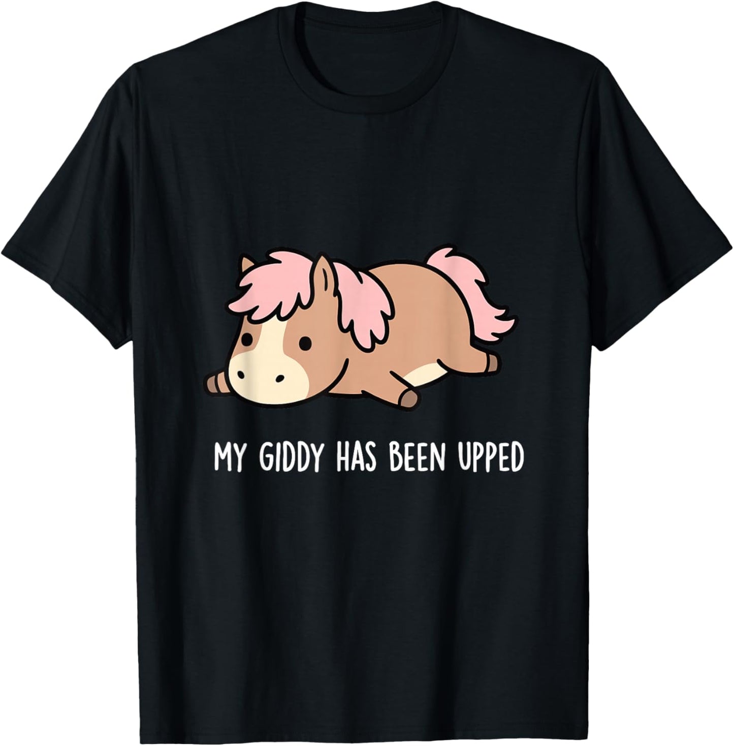 Funny Horse Meme Kawaii Sarcastic Humor Women Girls T-Shirt - T-Shirt | Black