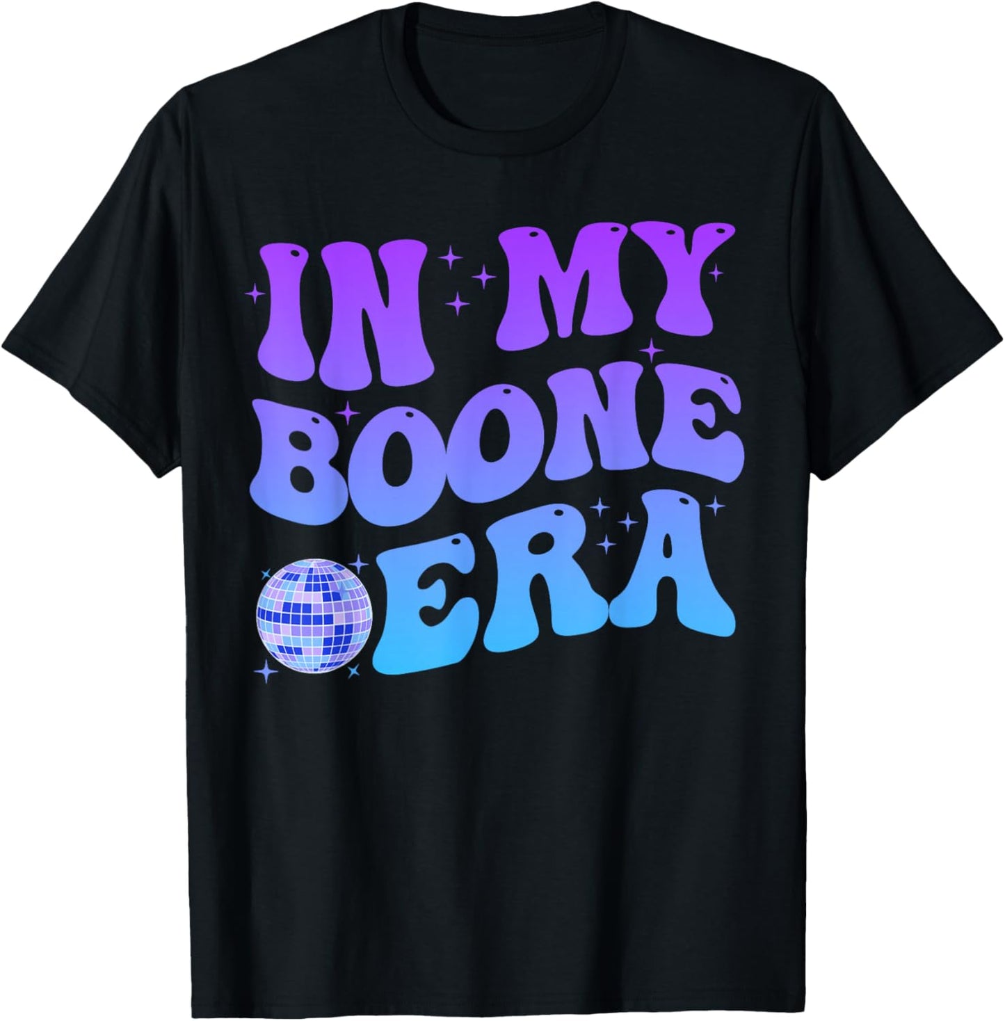 in My Boone Era Funny Boone Heart Men Women Kids Groovy T-Shirt - T-Shirt | Black