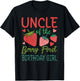 Uncle The Berry First Birthday Girl Strawberry Family T-Shirt - T-Shirt | Black