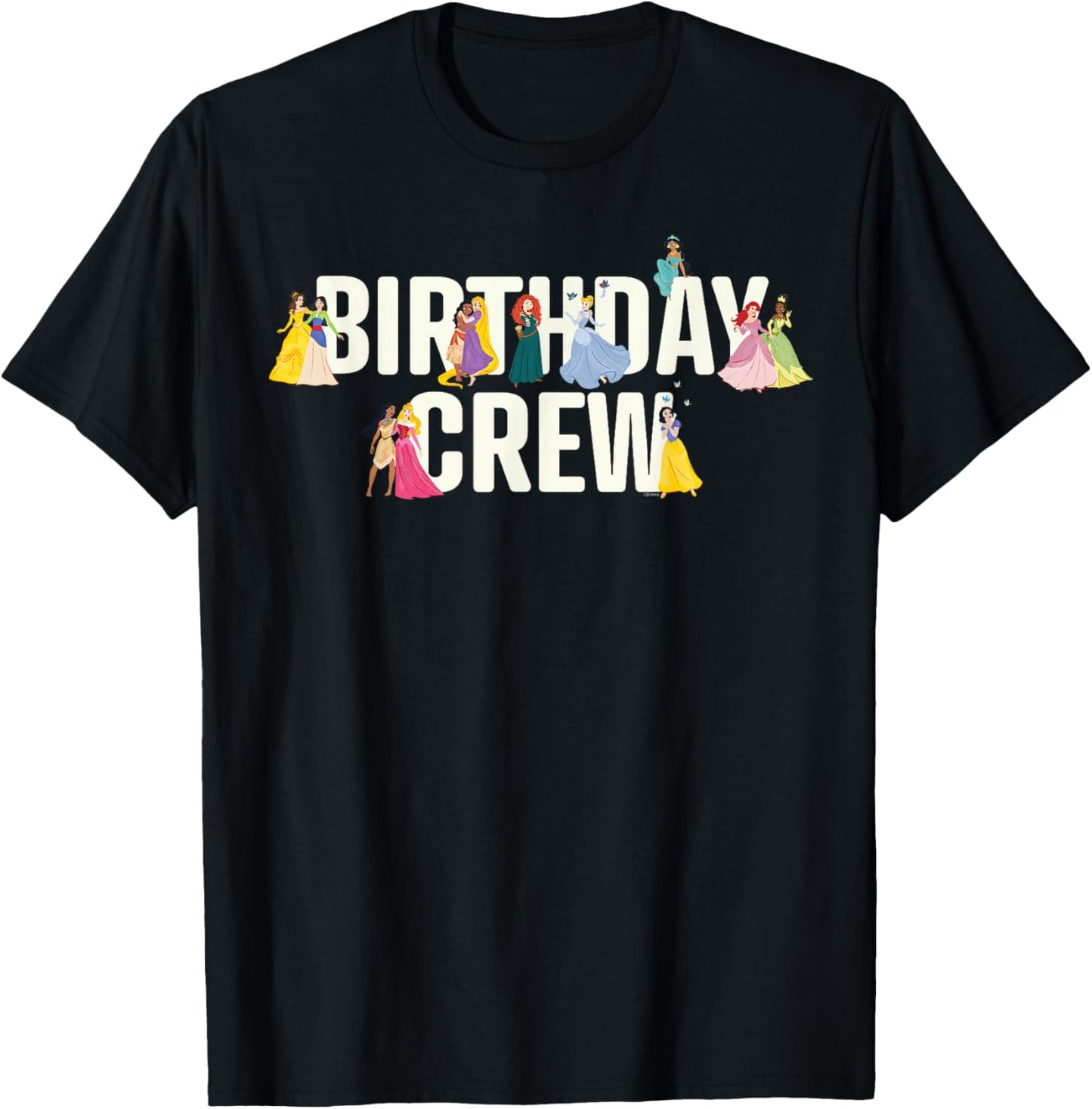Disney Princess Squad Birthday Crew Matching Birthday Party T-Shirt - T-Shirt | Black