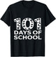 Happy 101 Days School Cute Dog 100 Days Smarter Student Kids T-Shirt - T-Shirt | Black