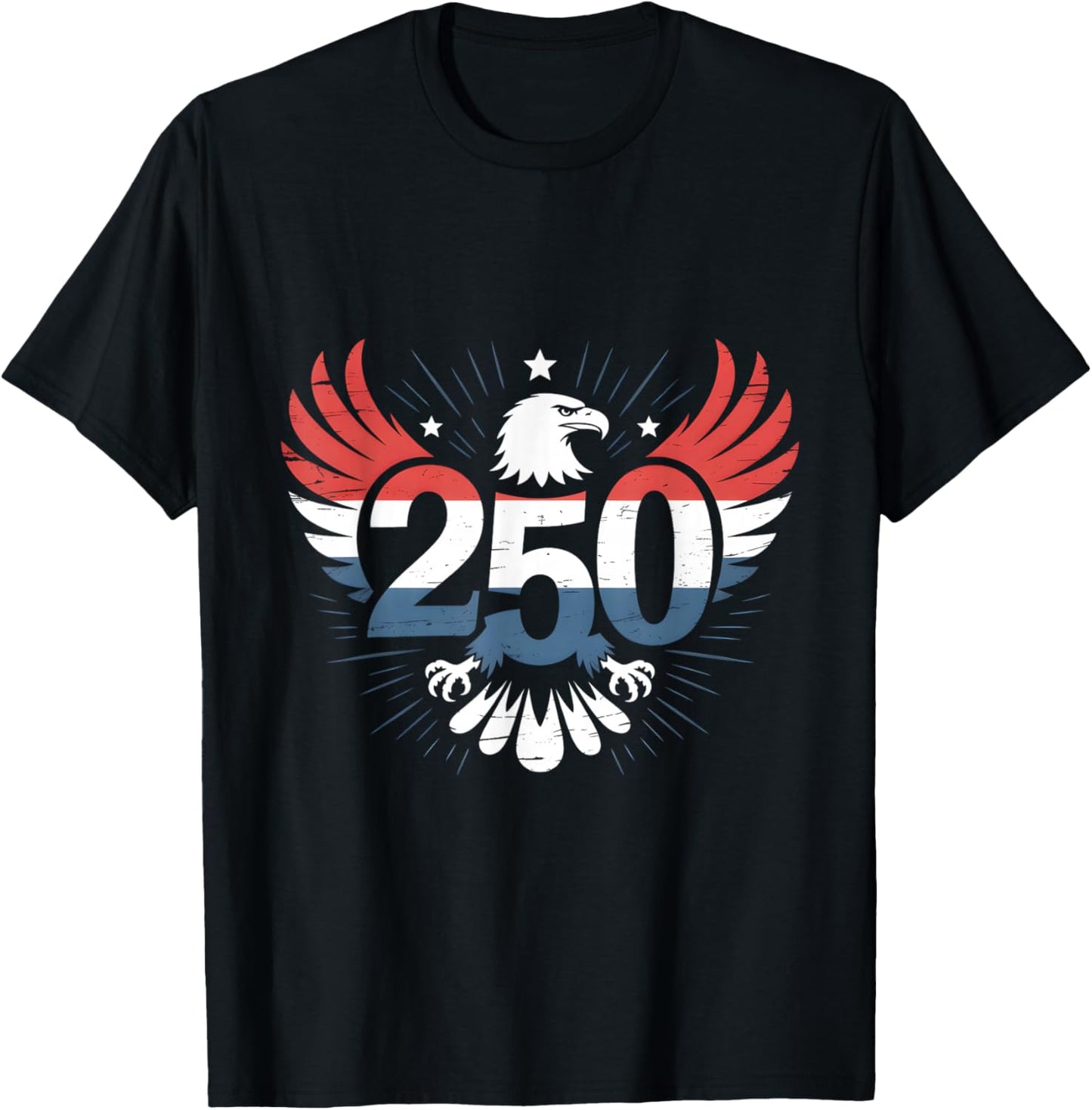 250 Years of Independence | American 1776–2026 Patriotic T-Shirt - T-Shirt | Black