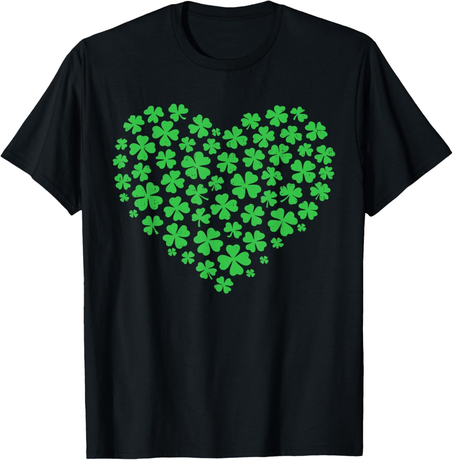 Shamrock Heart St Patricks Day for Saint Patricks Day T-Shirt - T-Shirt | Black