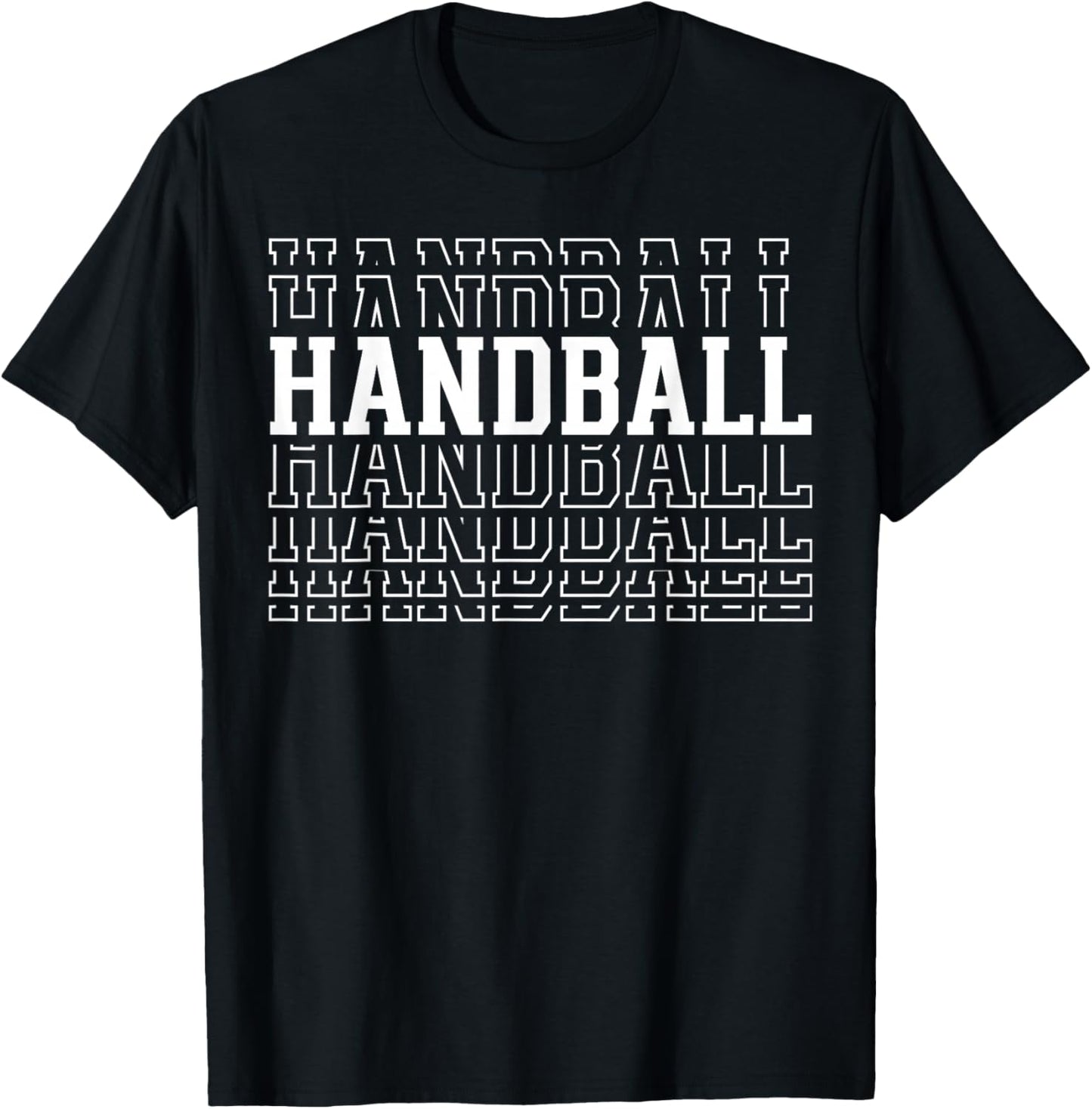 Handball Funny Layered Text Team Player Coach Youth T-Shirt - T-Shirt | Black