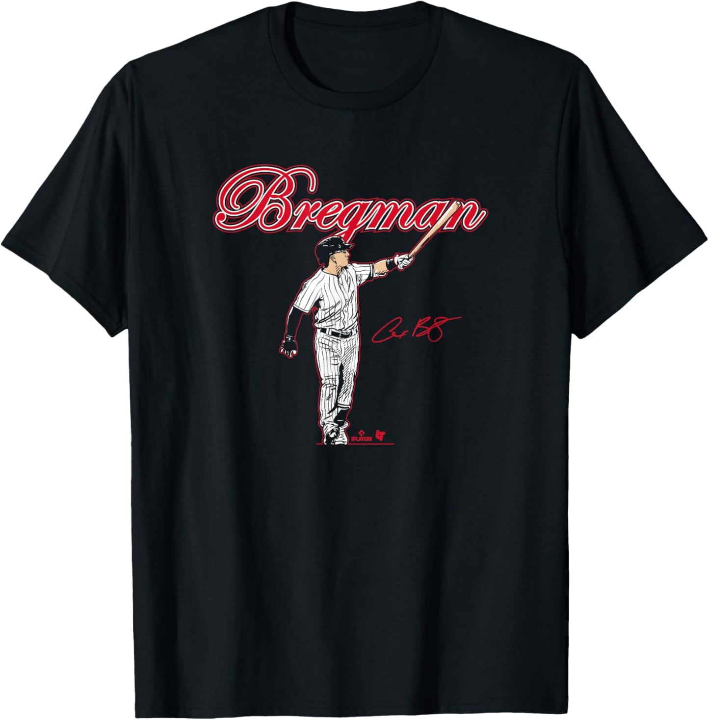 Alex Bregman - Slugger Swing - Chicago Baseball T-Shirt - T-Shirt | Black