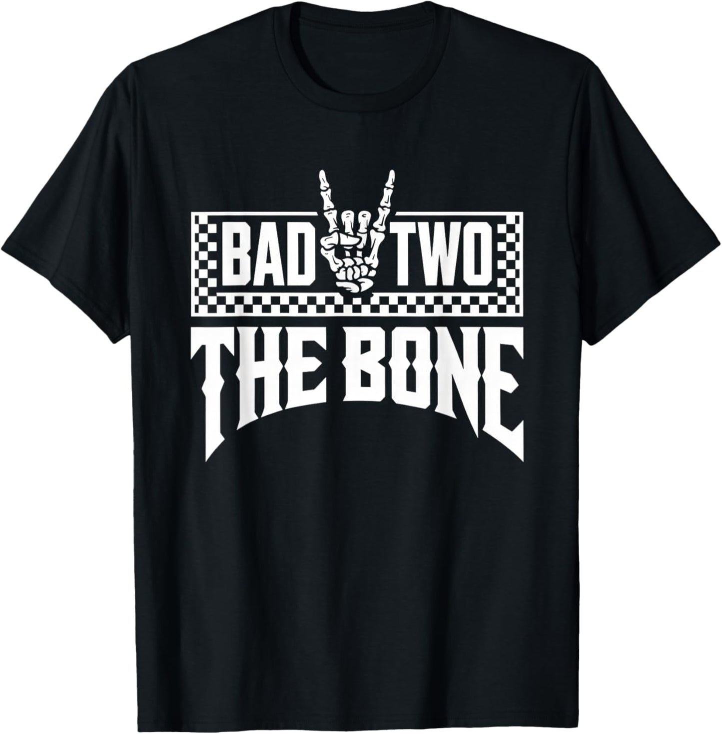 Bad Two The Bone Birthday 2 Years Old Kids Bday Party T-Shirt - T-Shirt | Black